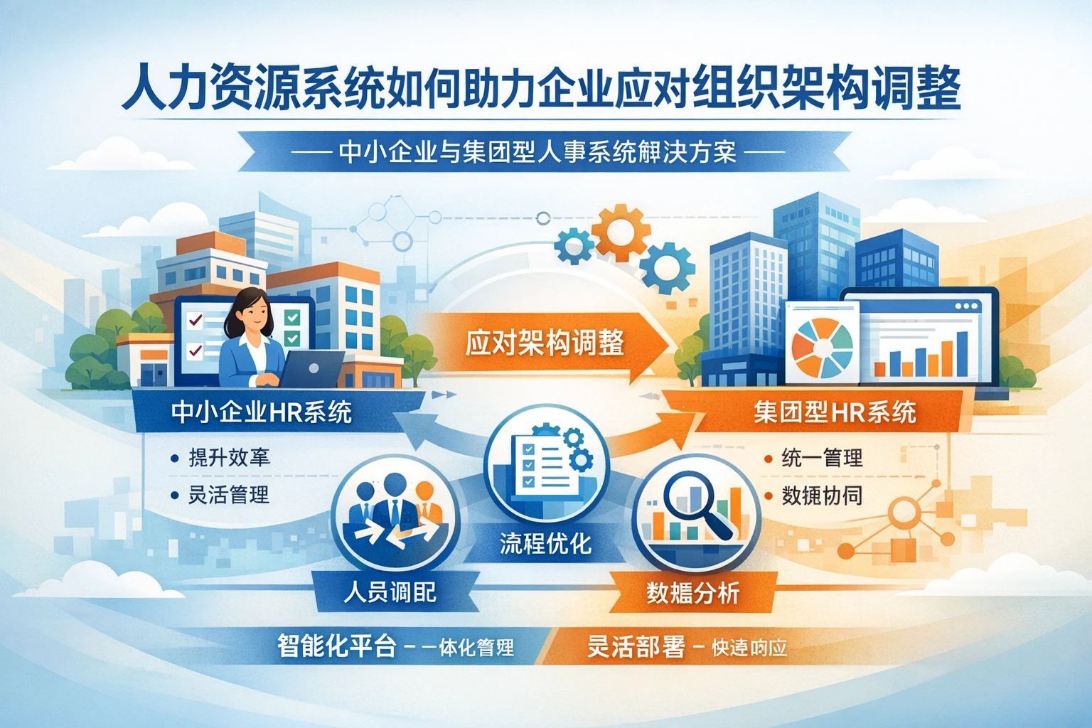 人力资源系统如何助力企业应对组织架构调整——中小企业与集团型人事系统解决方案