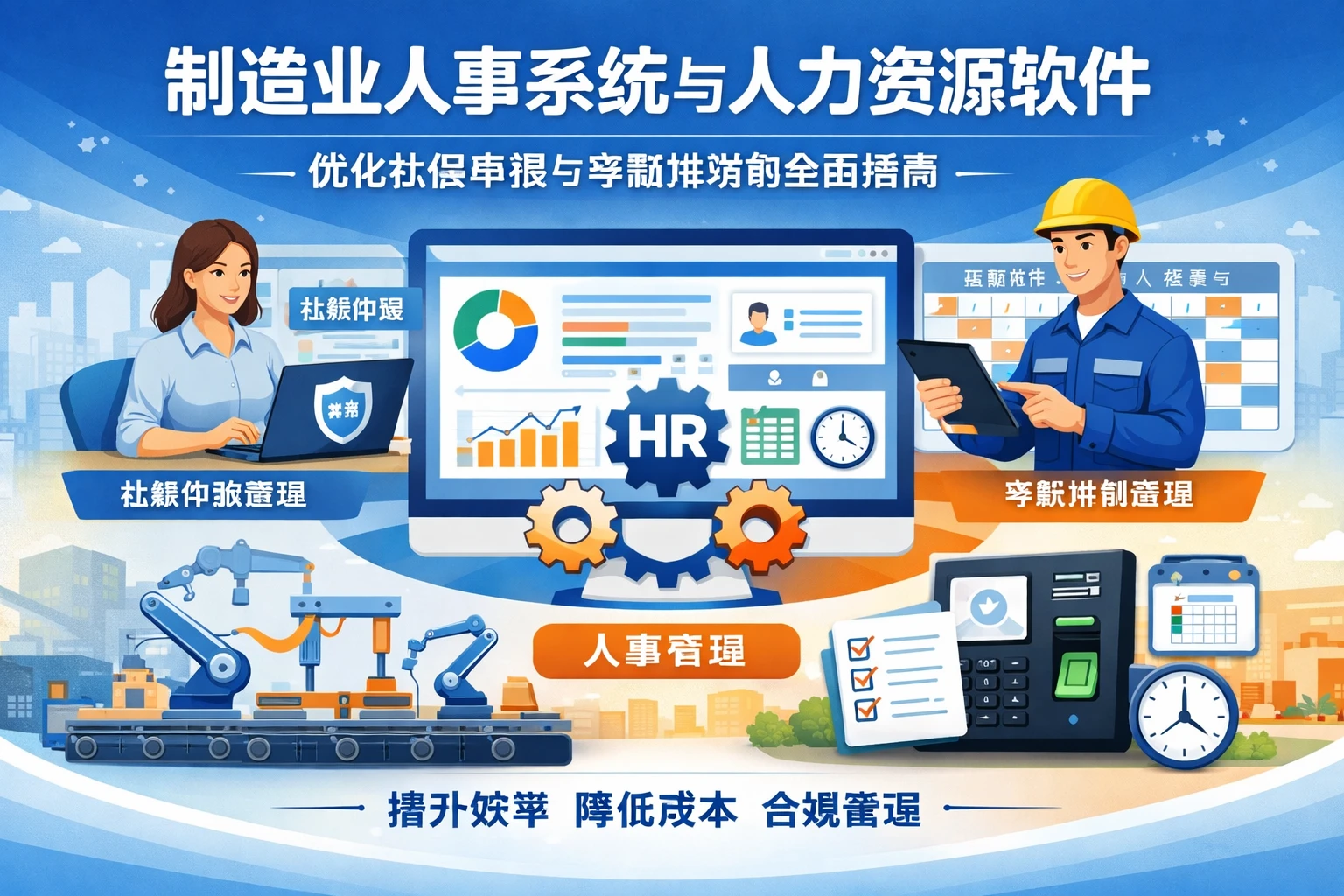 制造业人事系统与人力资源软件：优化社保申报与考勤排班的全面指南