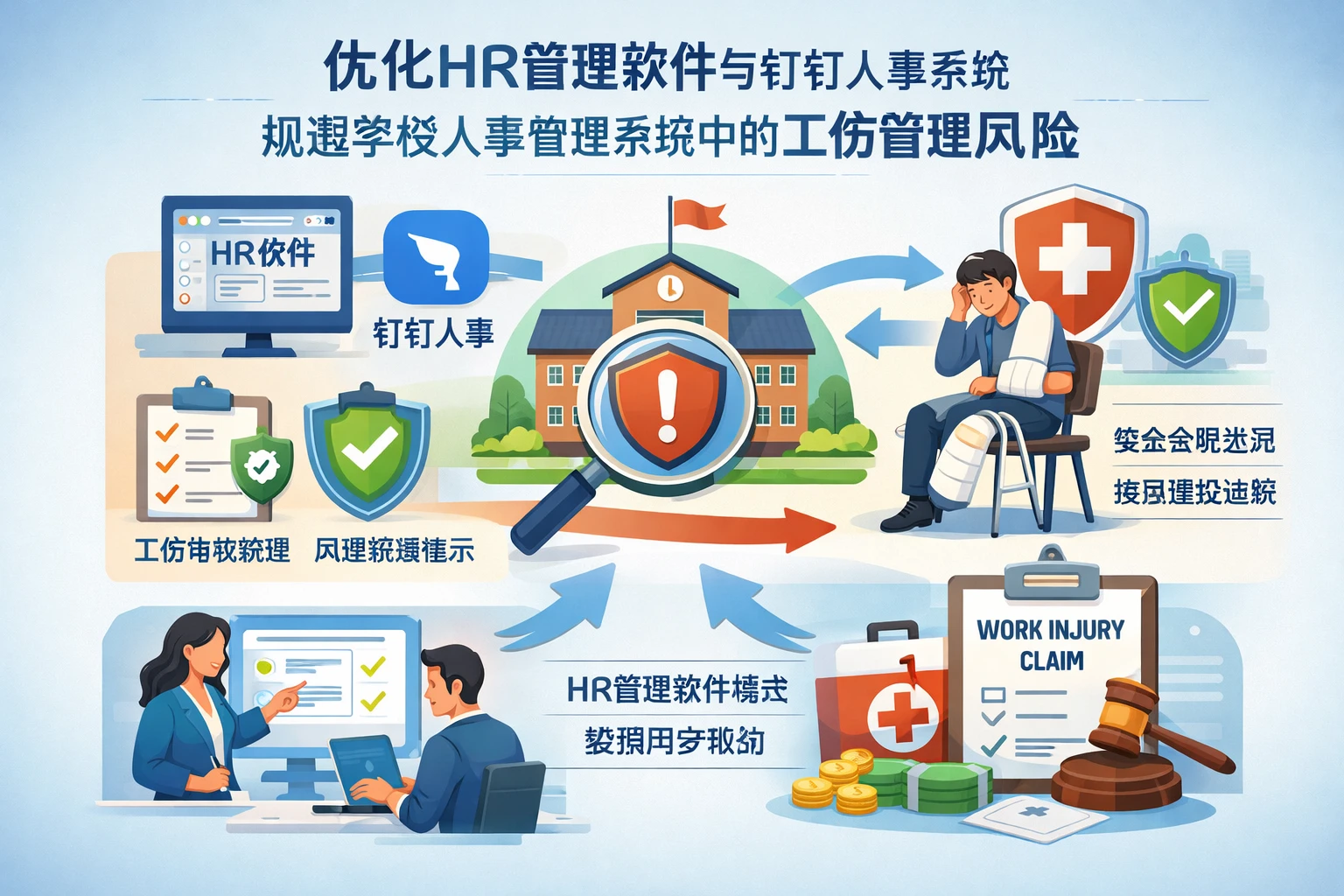 优化HR管理软件与钉钉人事系统，规避学校人事管理系统中的工伤管理风险