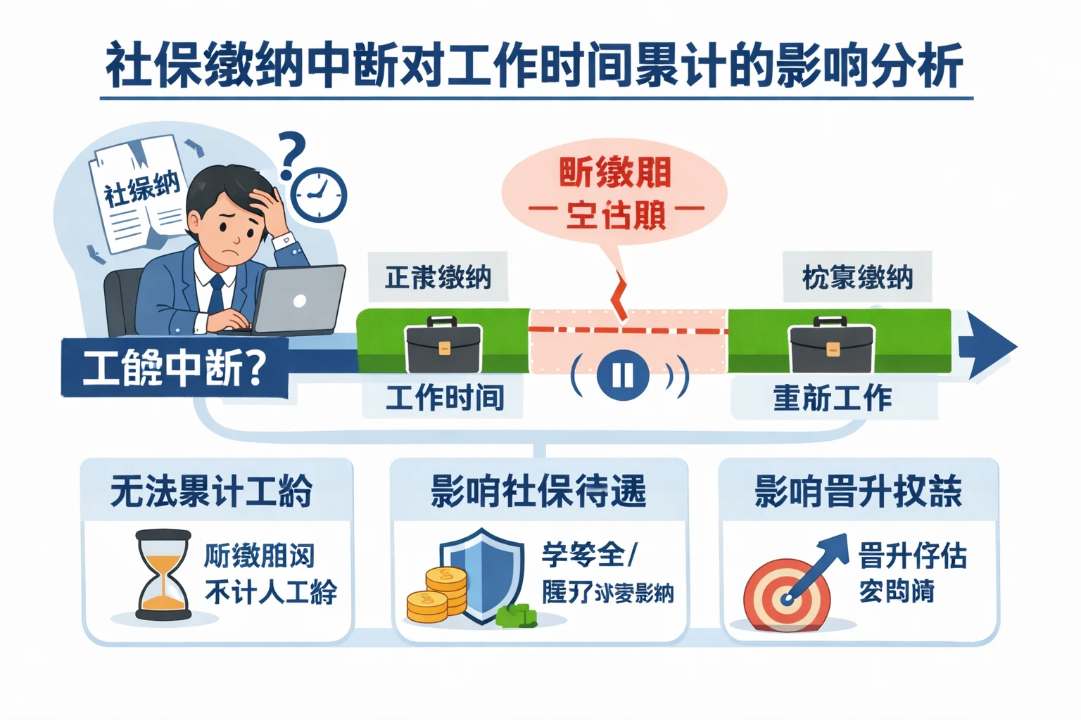 社保缴纳中断对工作时间累计的影响分析