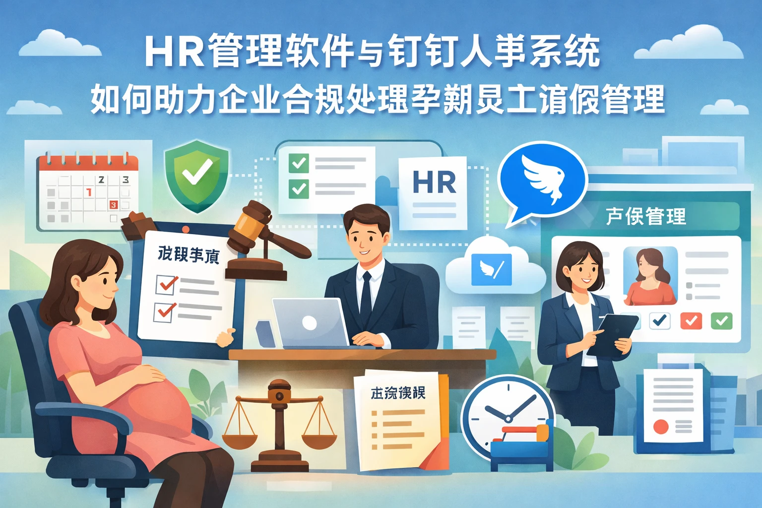 HR管理软件与钉钉人事系统如何助力企业合规处理孕期员工请假管理