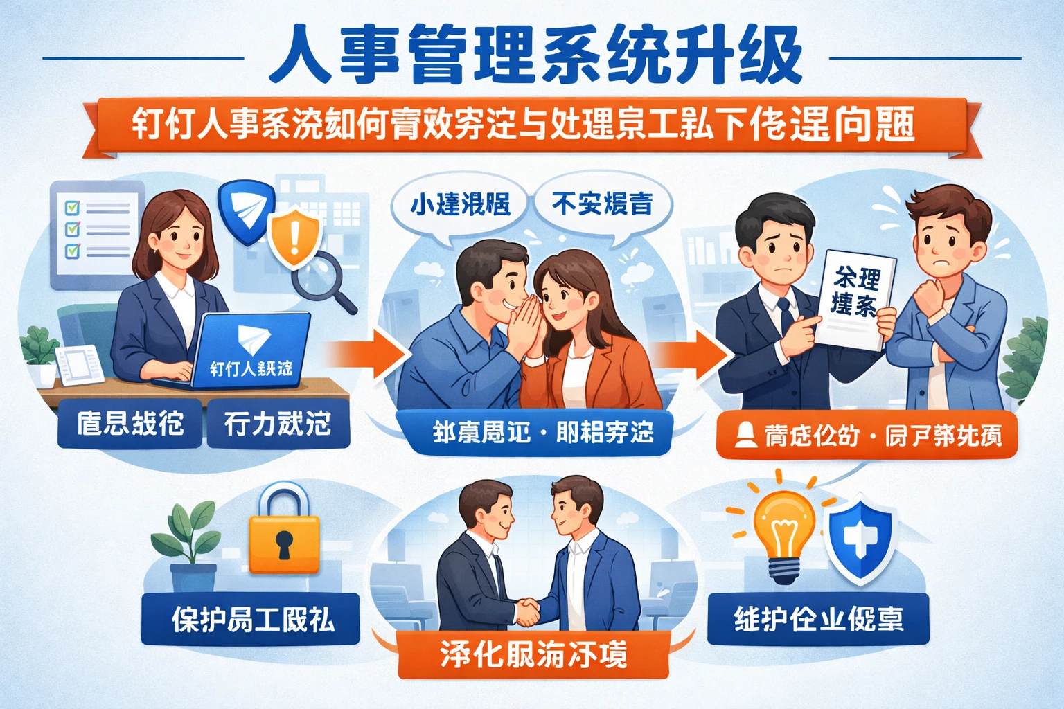 人事管理系统升级：钉钉人事系统如何有效界定与处理员工私下传谣问题