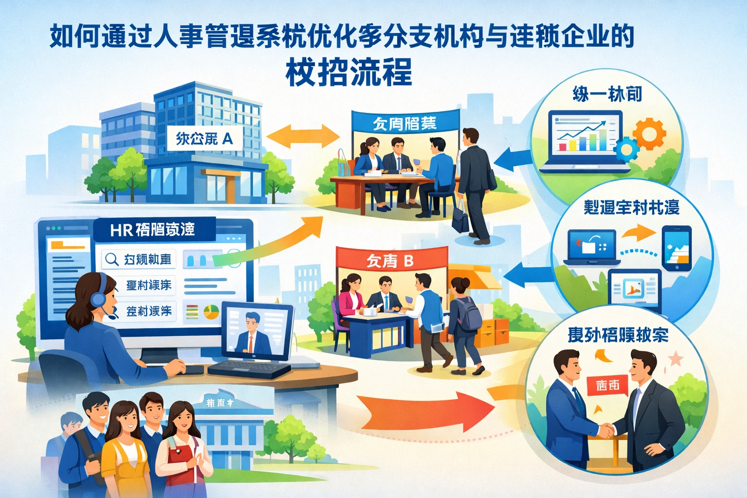 如何通过人事管理系统优化多分支机构与连锁企业的校招流程