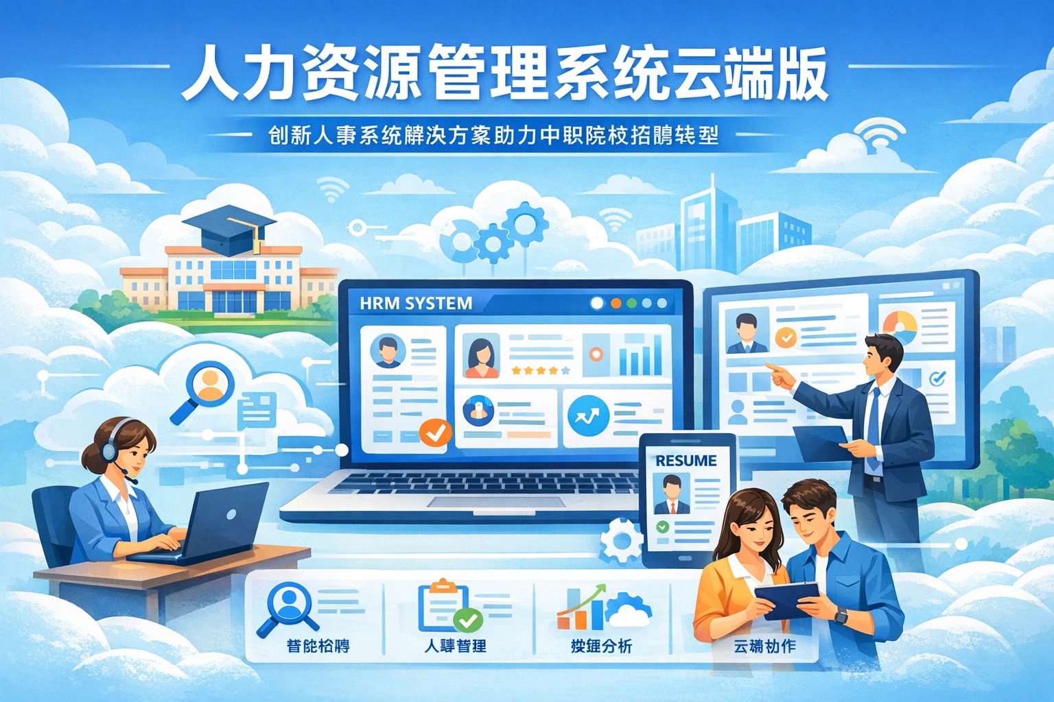 人力资源管理系统云端版:创新人事系统解决方案助力中职院校招聘转型