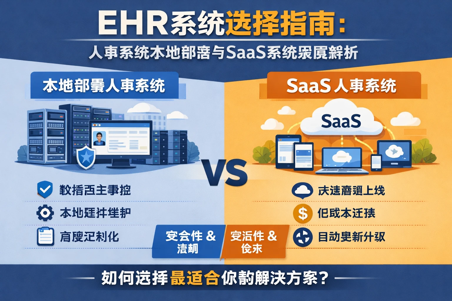 EHR系统选择指南：人事系统本地部署与SaaS系统深度解析