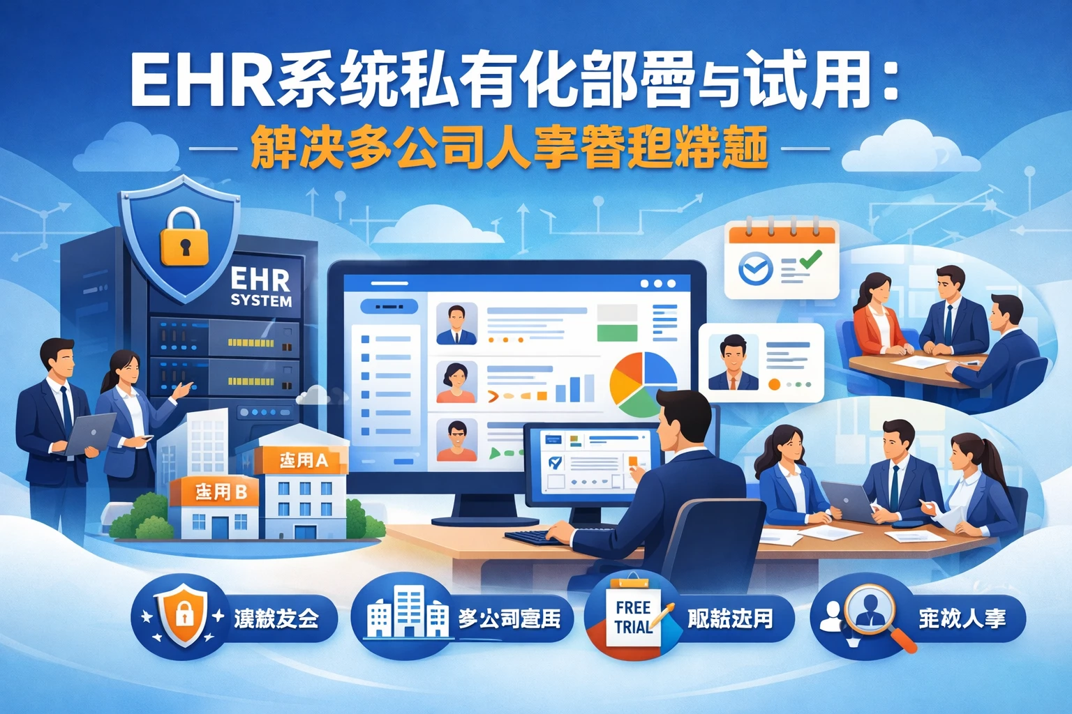 EHR系统私有化部署与试用：解决多公司人事管理难题