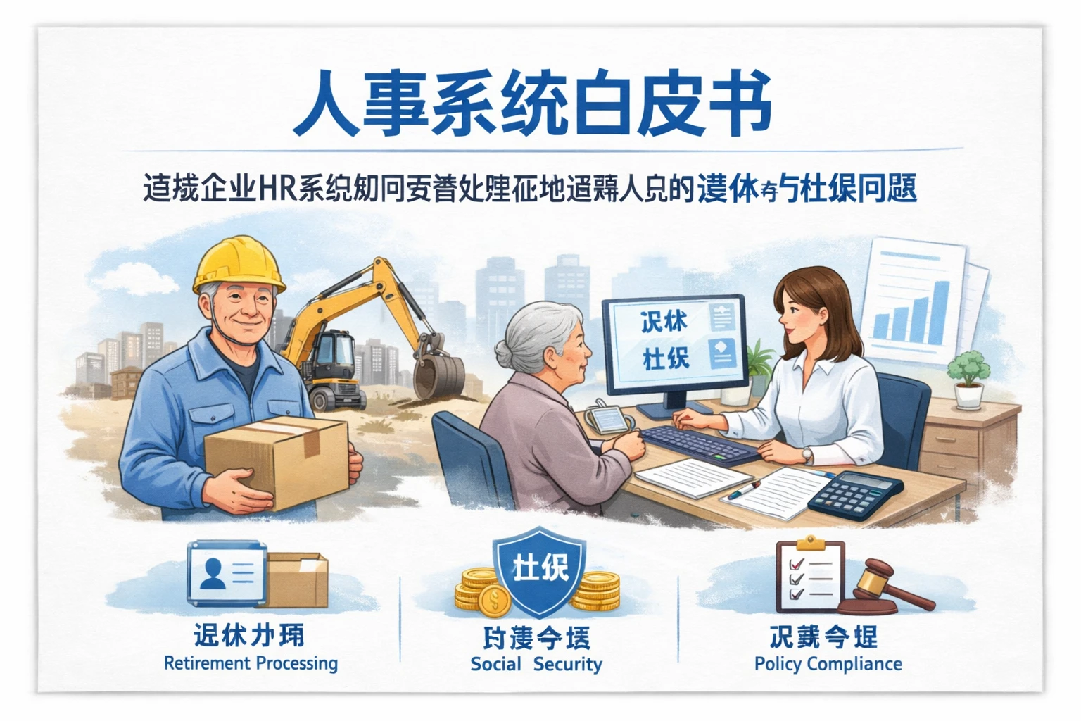 人事系统白皮书：连锁企业HR系统如何妥善处理征地返聘人员的退休与社保问题