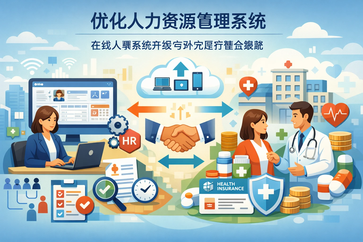 优化人力资源管理系统：在线人事系统升级与补充医疗整合策略