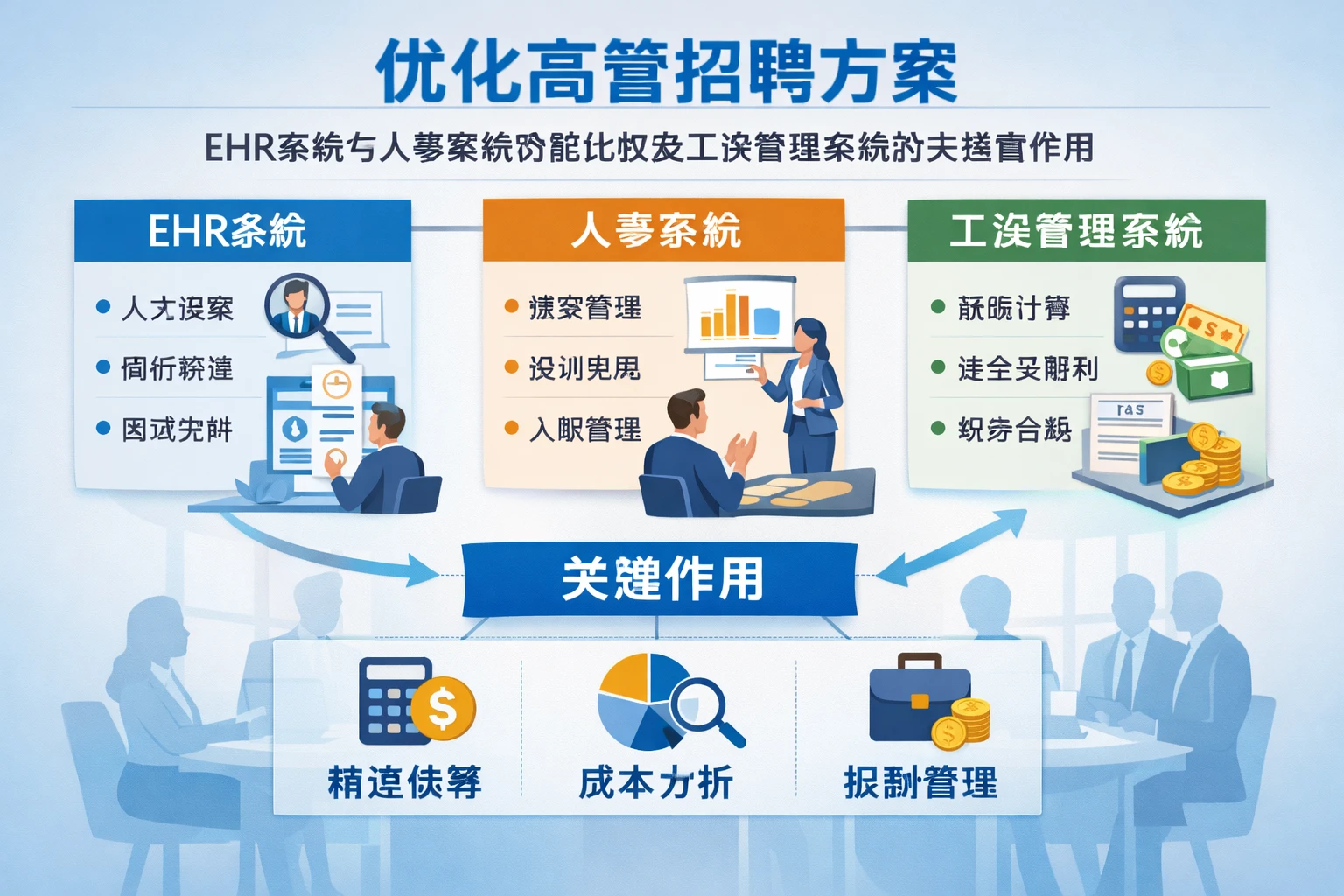 优化高管招聘方案：EHR系统与人事系统功能比较及工资管理系统的关键作用