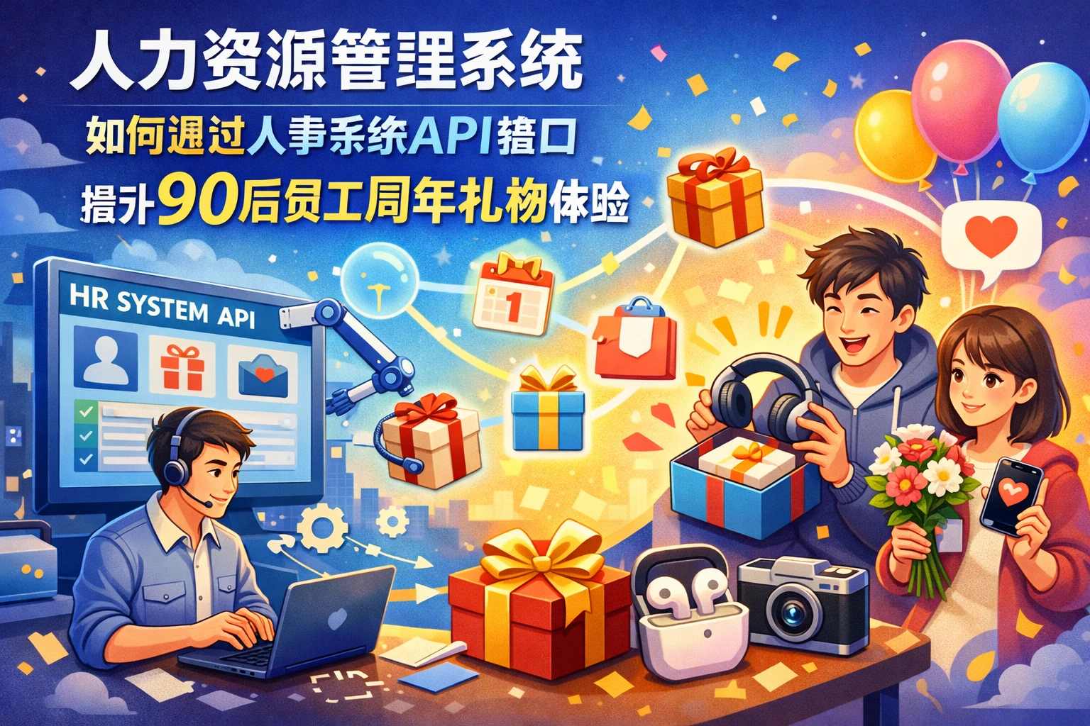 人力资源管理系统如何通过人事系统API接口提升90后员工周年礼物体验