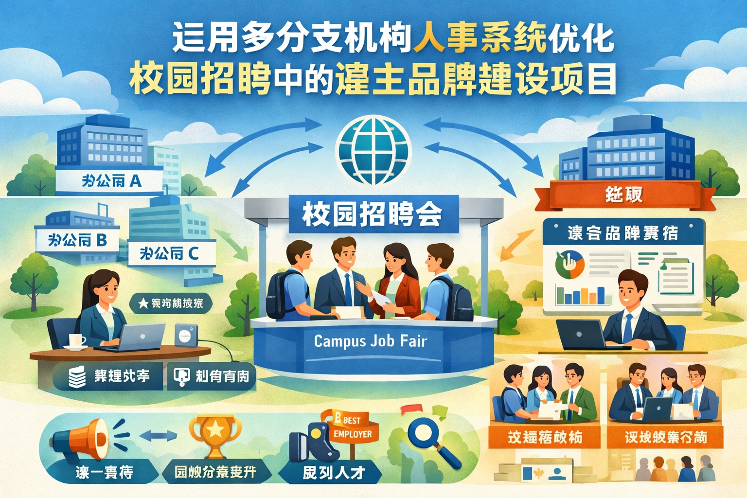 运用多分支机构人事系统优化校园招聘中的雇主品牌建设项目