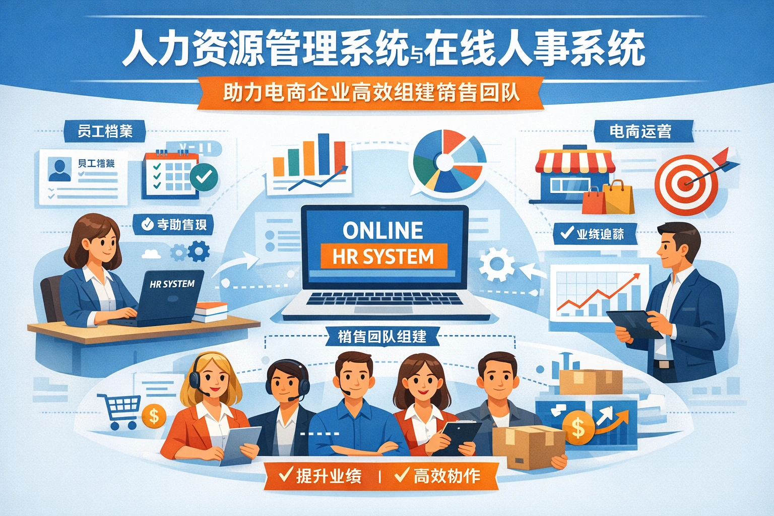 人力资源管理系统与在线人事系统如何助力电商企业高效组建销售团队