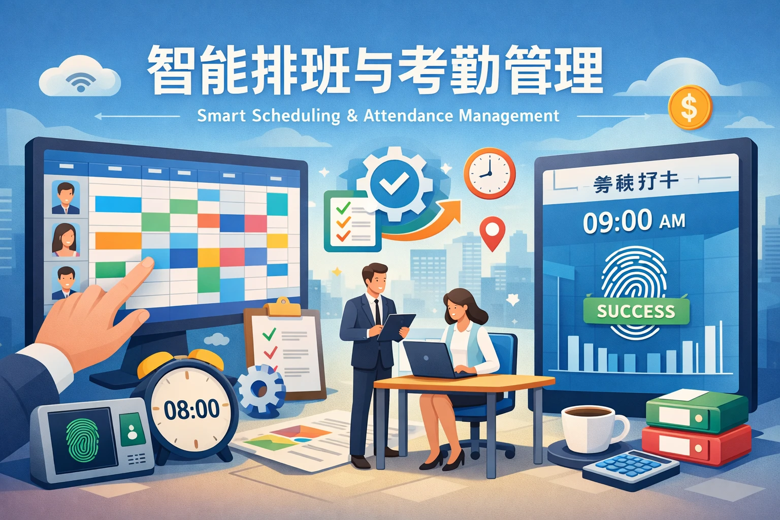 智能排班与考勤管理