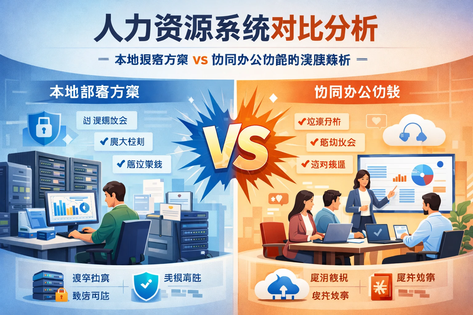 人力资源系统对比分析：本地部署方案与协同办公功能的深度解析
