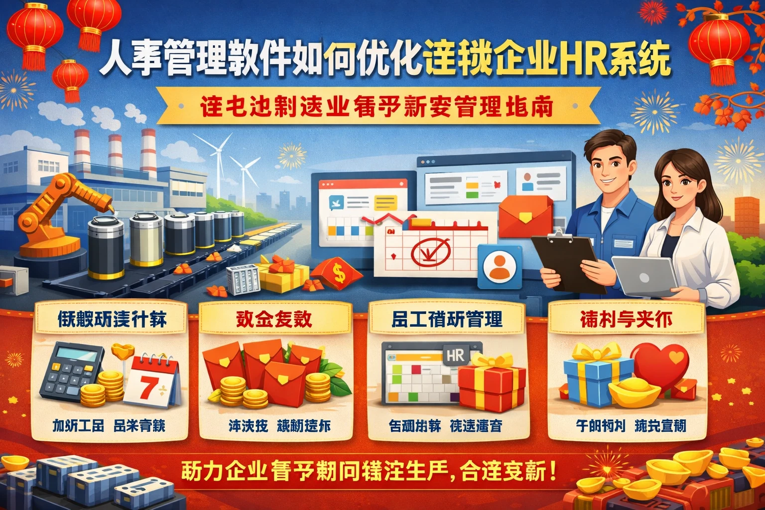 人事管理软件如何优化连锁企业HR系统：锂电池制造业春节薪资管理指南