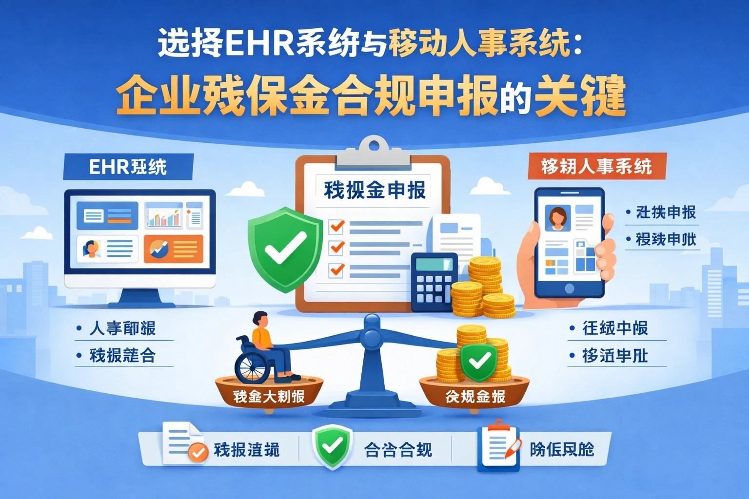 选择EHR系统与移动人事系统：企业残保金合规申报的关键