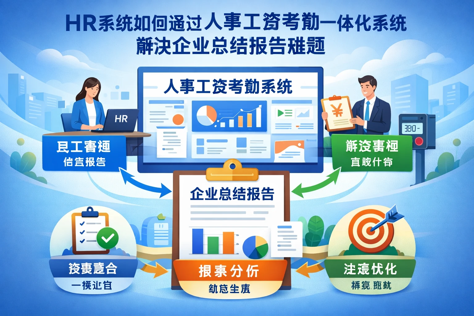 HR系统如何通过人事工资考勤一体化系统解决企业总结报告难题