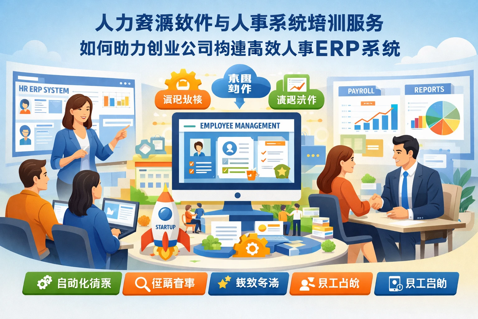 人力资源软件与人事系统培训服务如何助力创业公司构建高效人事ERP系统