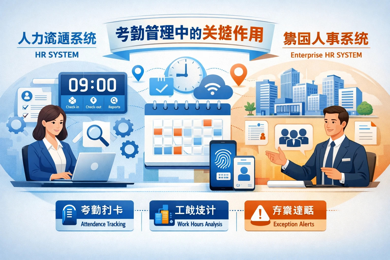 人力资源系统与集团型人事系统在考勤管理中的关键作用