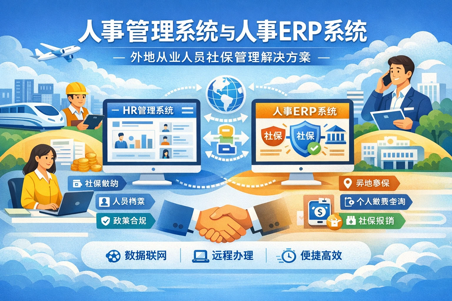 人事管理系统与人事ERP系统：外地从业人员社保管理解决方案