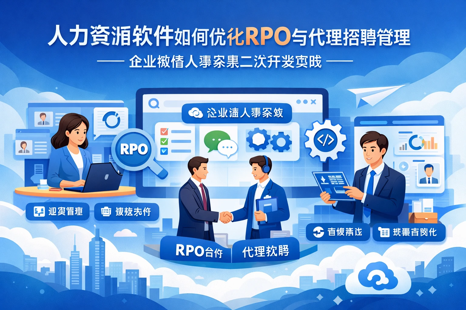 人力资源软件如何优化RPO与代理招聘管理——企业微信人事系统二次开发实践