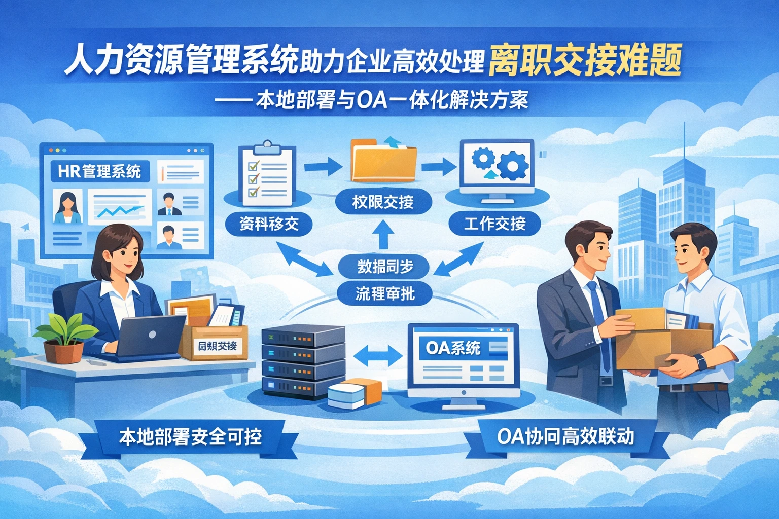 人力资源管理系统助力企业高效处理离职交接难题——本地部署与OA一体化解决方案