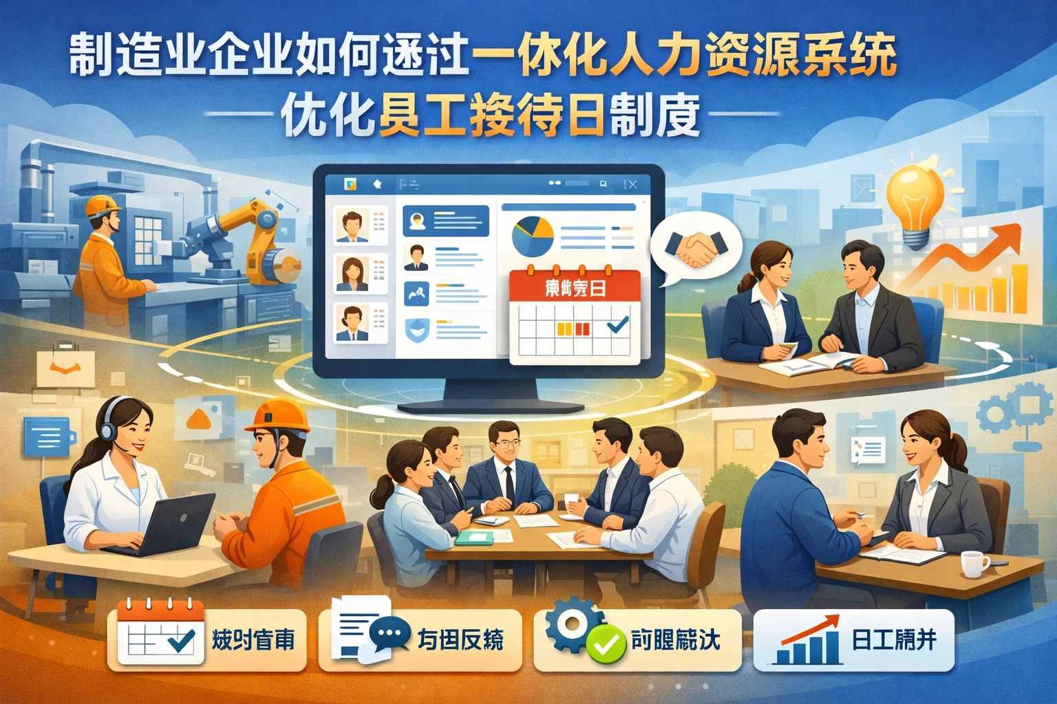 制造业企业如何通过一体化人力资源系统优化员工接待日制度