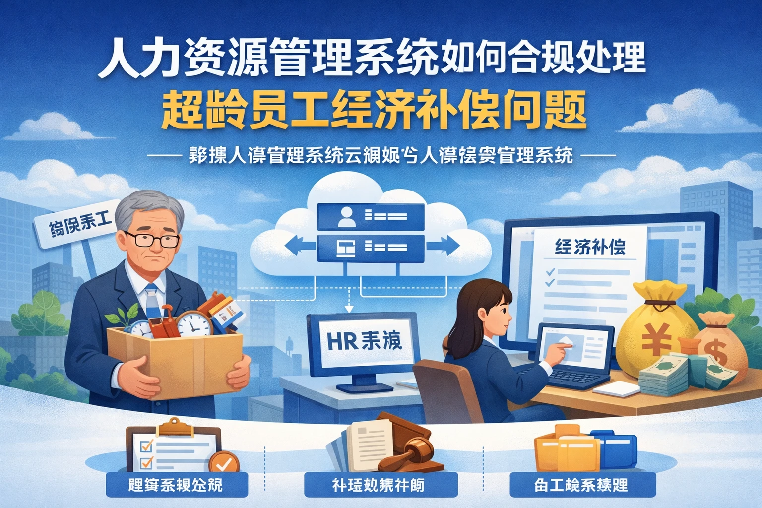 人力资源管理系统如何合规处理超龄员工经济补偿问题——聚焦人事管理系统云端版与人事档案管理系统