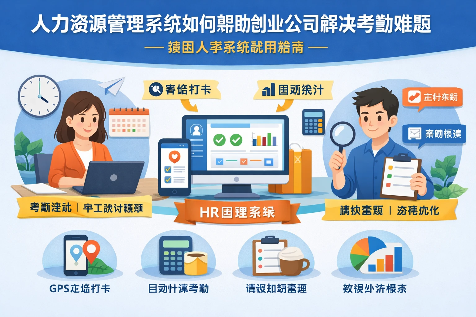 人力资源管理系统如何帮助创业公司解决考勤难题 - 集团人事系统试用指南