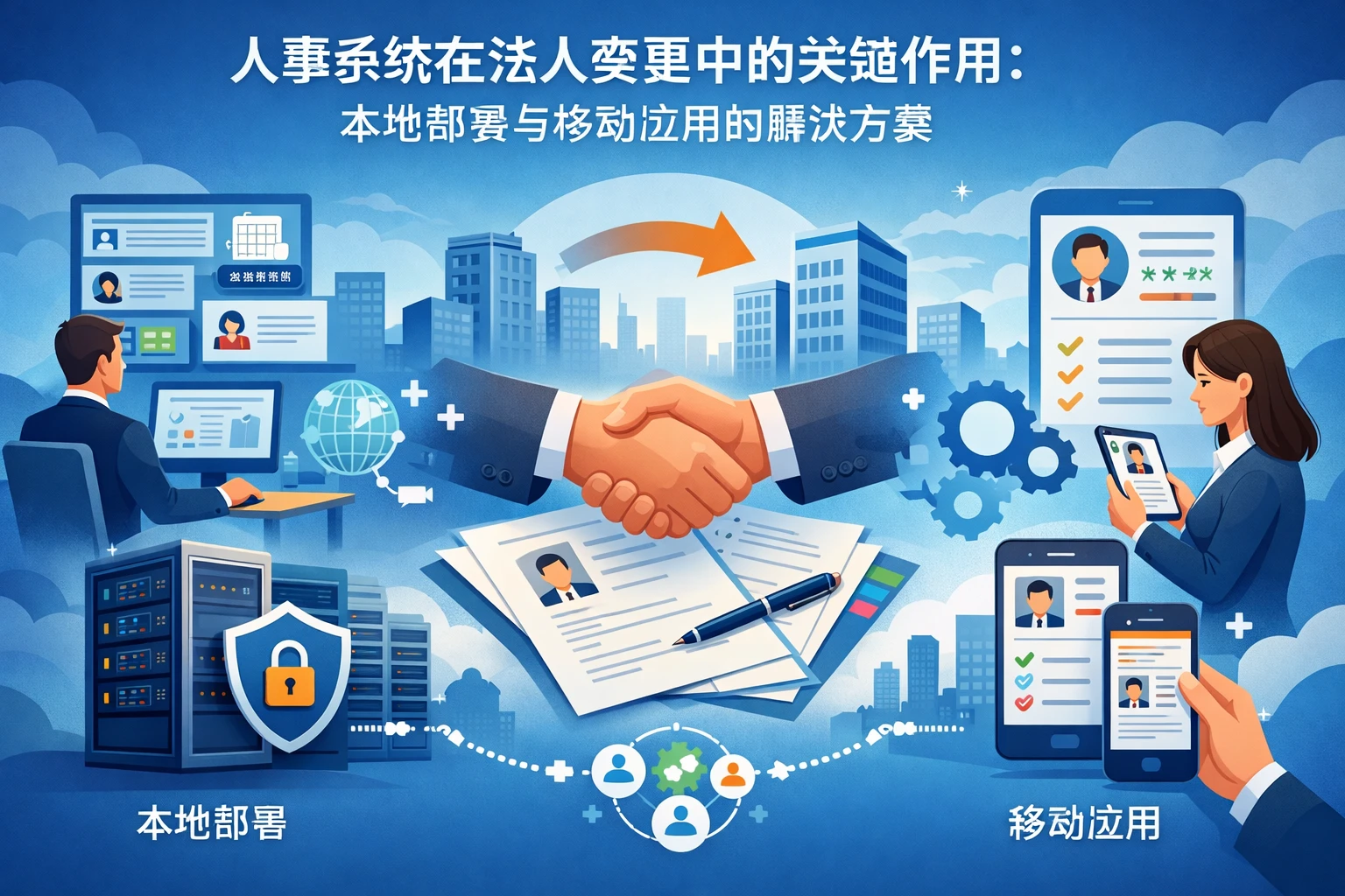 人事系统在法人变更中的关键作用：本地部署与移动应用的解决方案