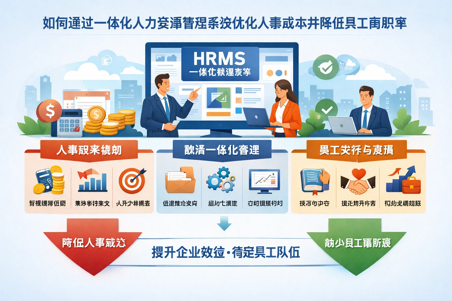 如何通过一体化人力资源管理系统优化人事成本并降低员工离职率