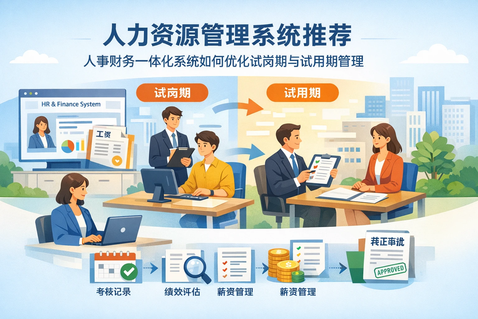 人力资源管理系统推荐：人事财务一体化系统如何优化试岗期与试用期管理