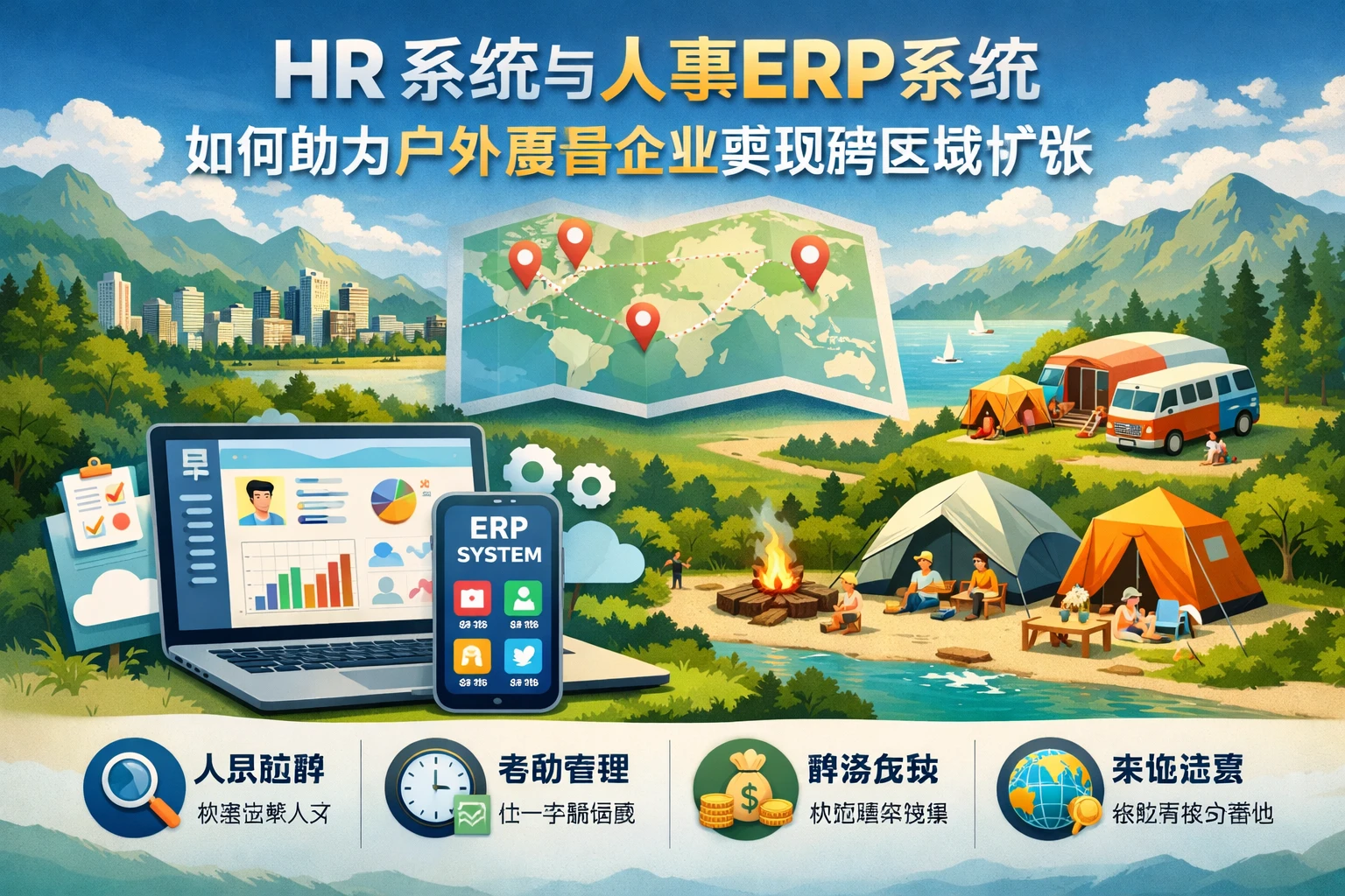 HR系统与人事ERP系统如何助力户外露营企业实现跨区域扩张