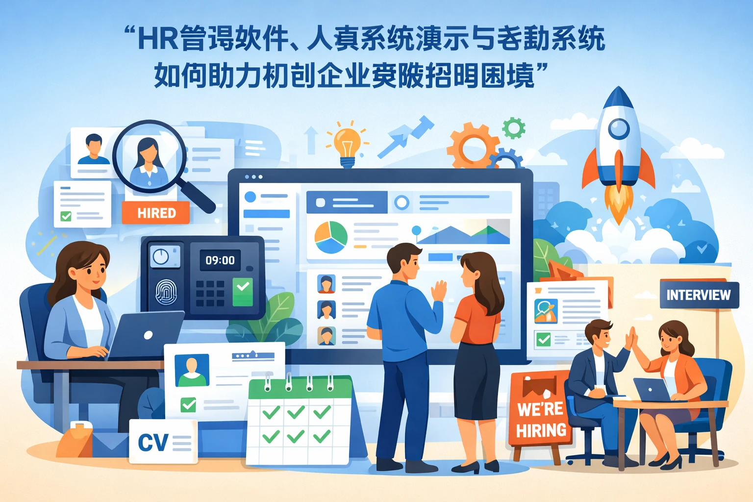 HR管理软件、人事系统演示与考勤系统如何助力初创企业突破招聘困境