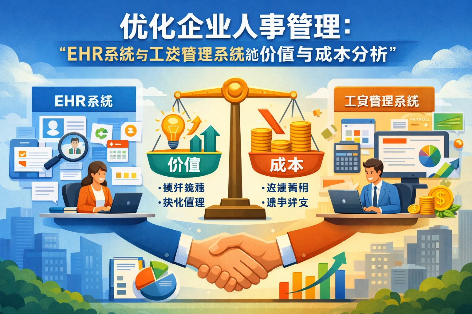 优化企业人事管理：EHR系统与工资管理系统的价值与成本分析