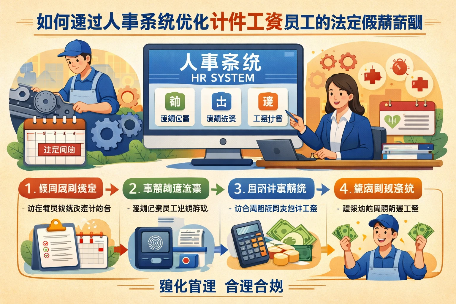 如何通过人事系统优化计件工资员工的法定假期薪酬管理