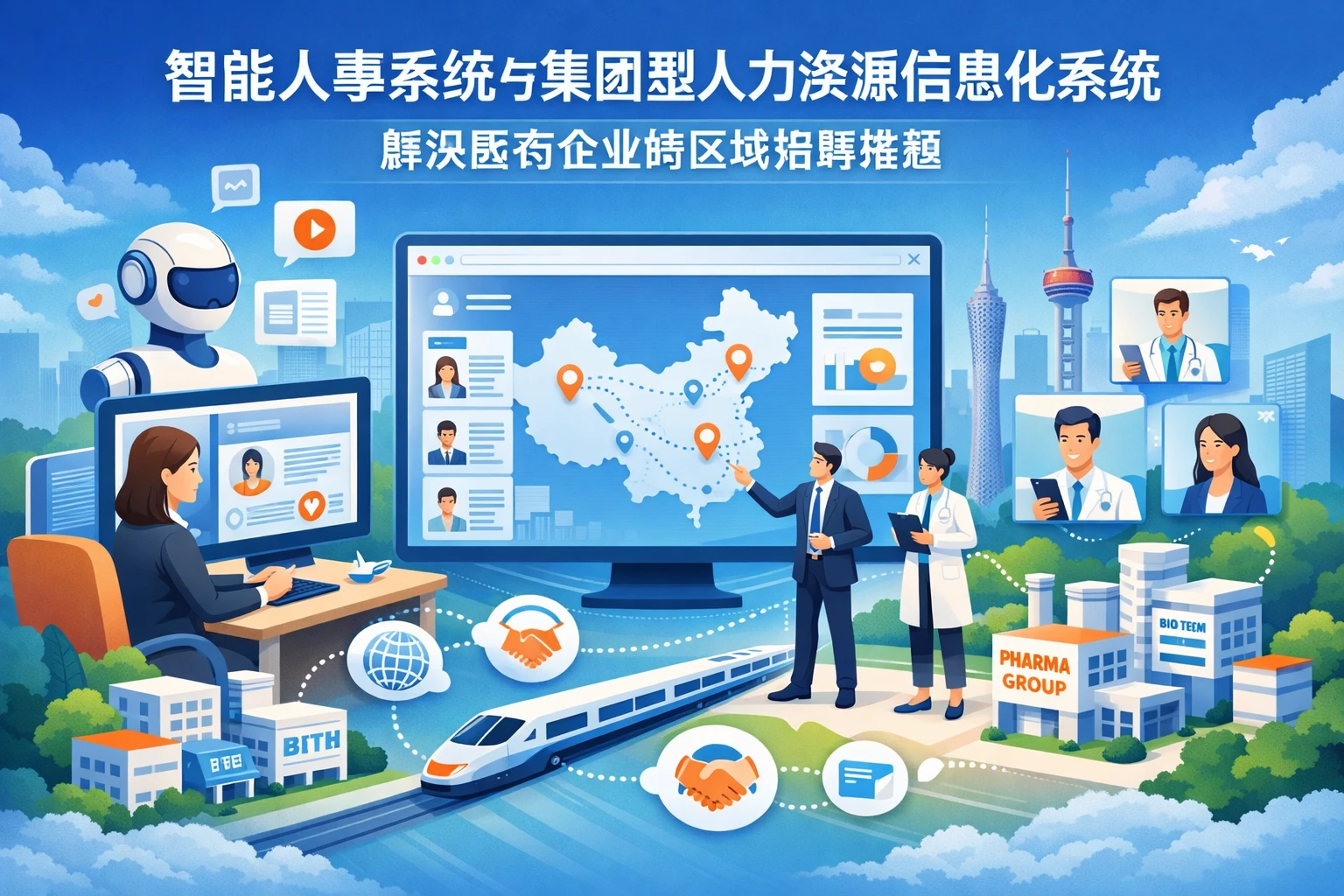 智能人事系统与集团型人力资源信息化系统：解决医药企业跨区域招聘难题