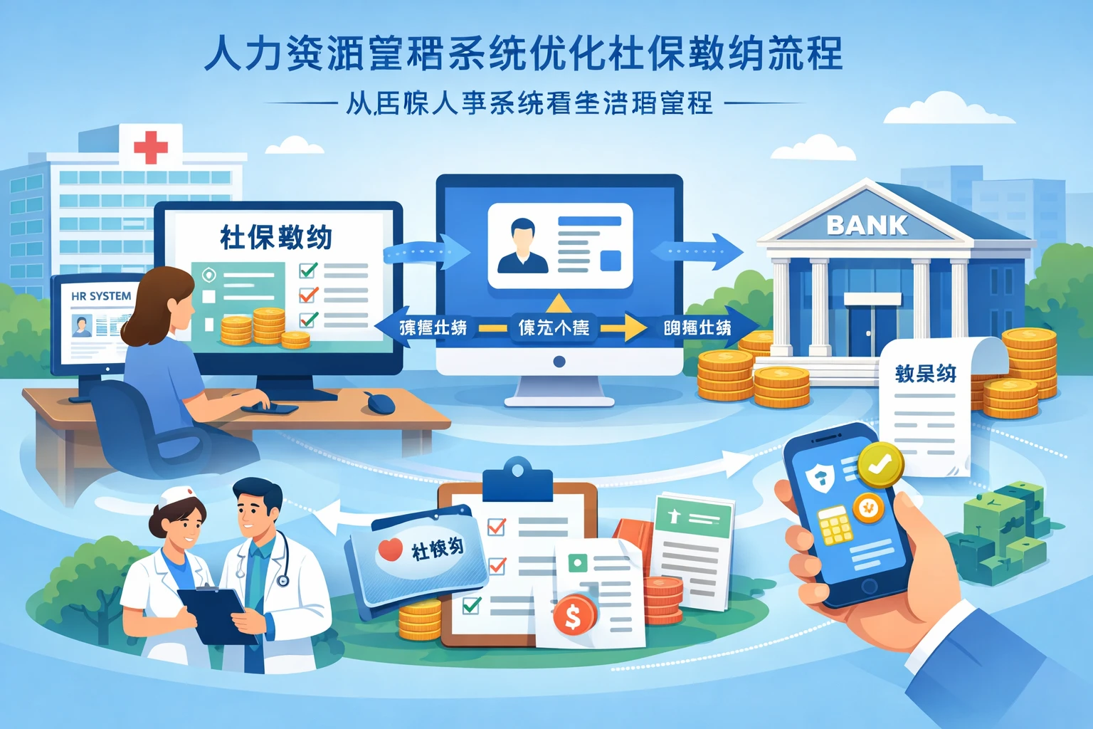 人力资源管理系统优化社保缴纳流程：从医院人事系统看全流程管理