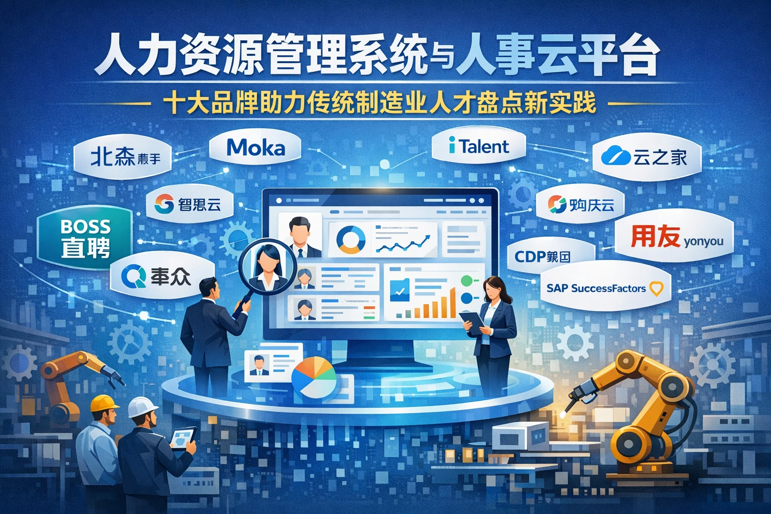 人力资源管理系统与人事云平台：十大品牌助力传统制造业人才盘点新实践