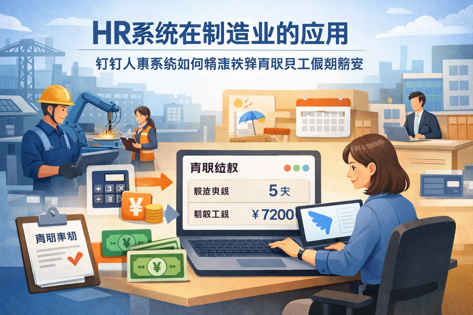 HR系统在制造业的应用：钉钉人事系统如何精准核算离职员工假期薪资