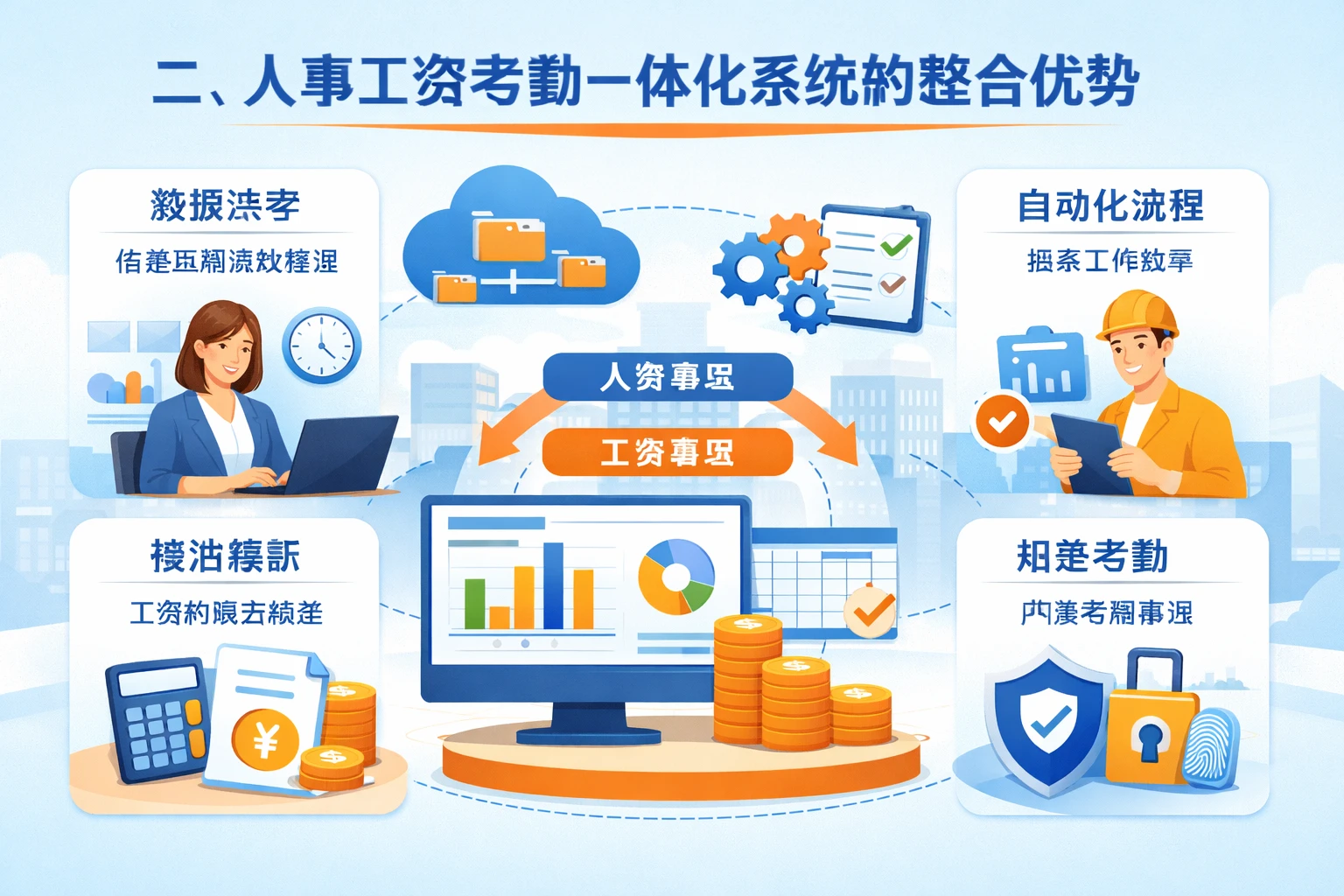 二、人事工资考勤一体化系统的整合优势