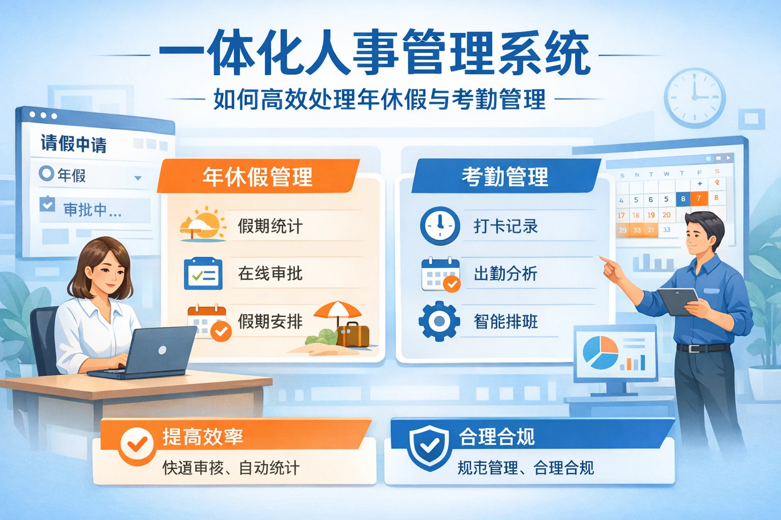 一体化人事管理系统：如何高效处理年休假与考勤管理