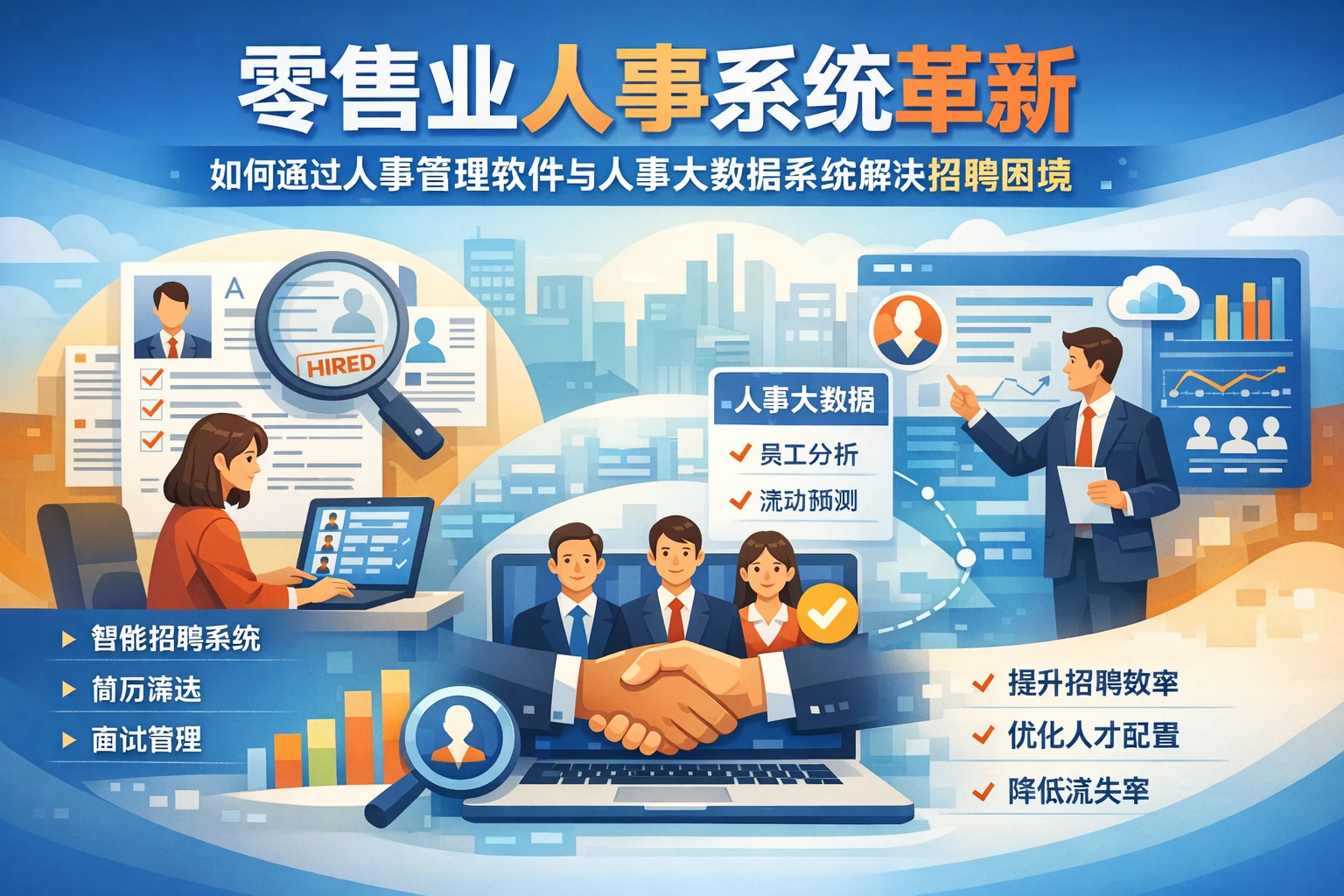 零售业人事系统革新：如何通过人事管理软件与人事大数据系统解决招聘困境