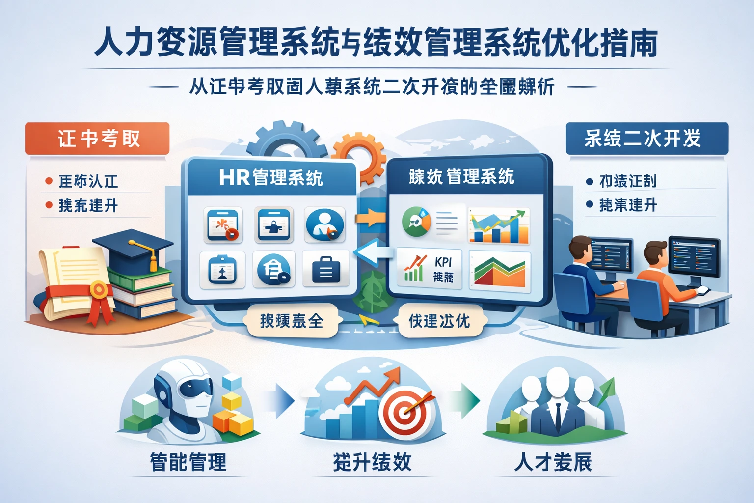 人力资源管理系统与绩效管理系统优化指南:从证书考取到人事系统二次开发的全面解析