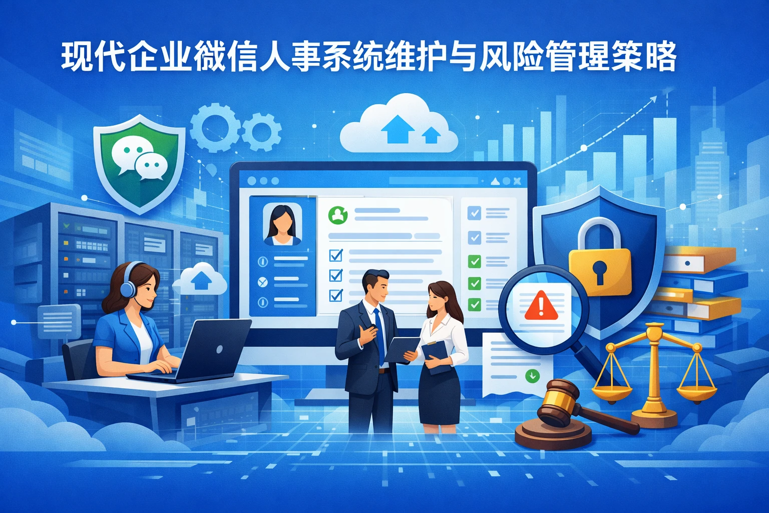 现代企业微信人事系统维护与风险管理策略