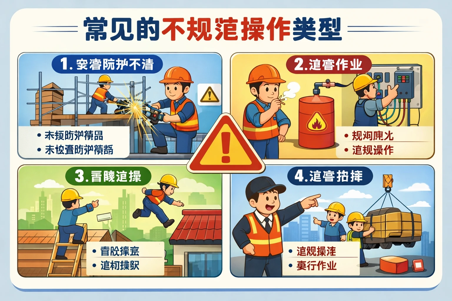 常见的不规范操作类型