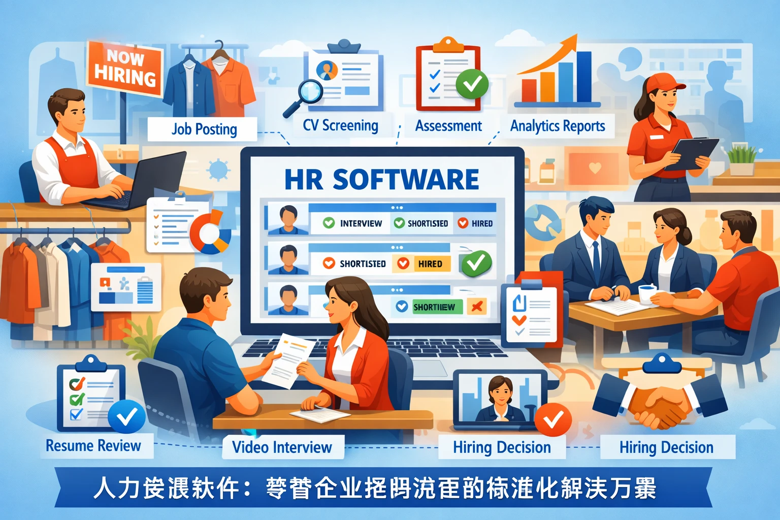 人力资源软件：零售企业招聘流程的标准化解决方案