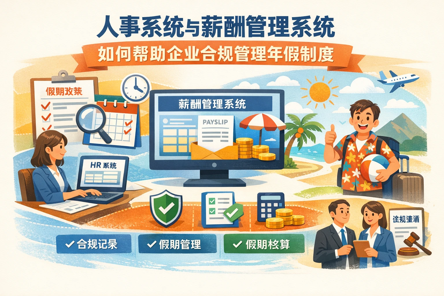 人事系统与薪酬管理系统如何帮助企业合规管理年假制度