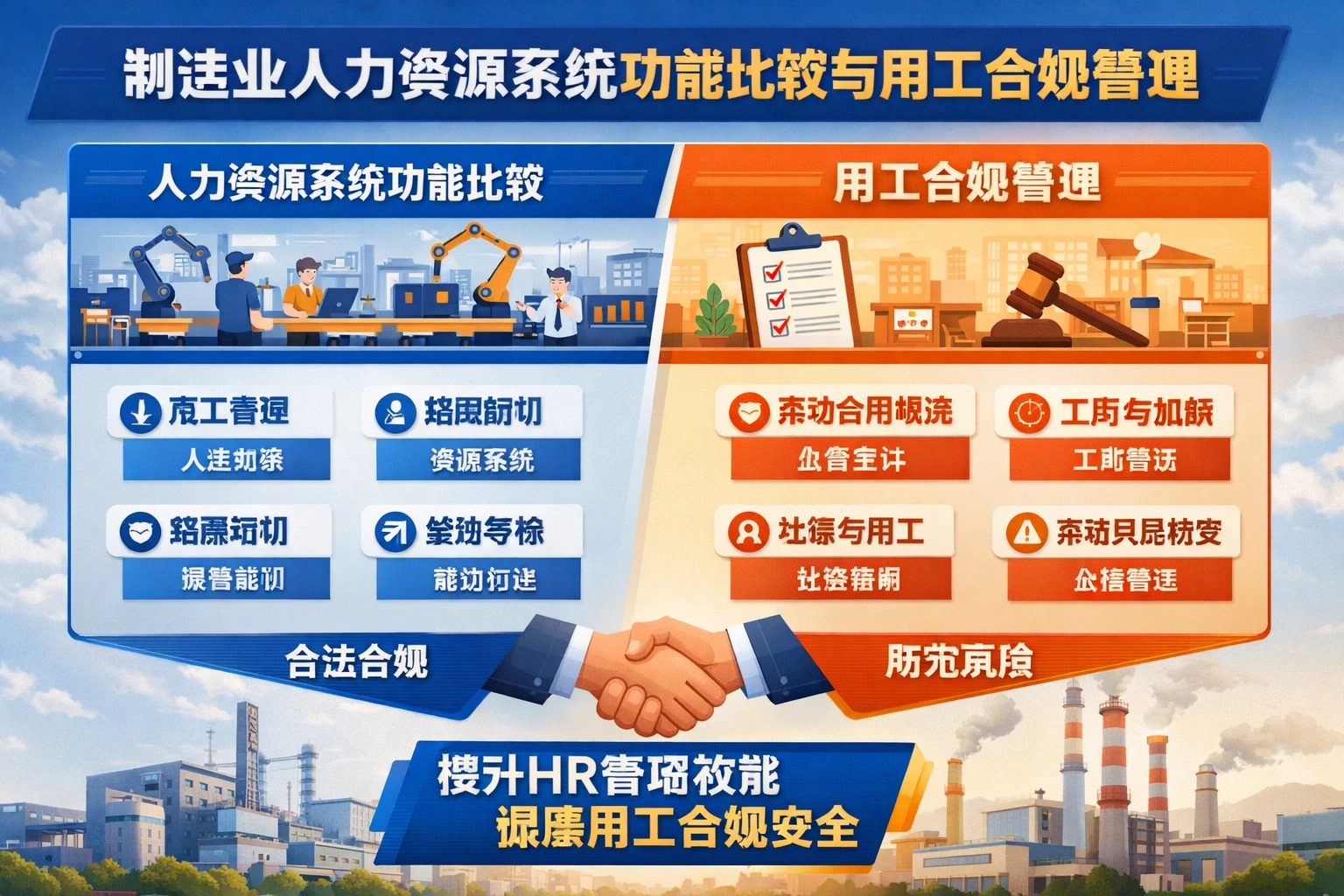 制造业人力资源系统功能比较与用工合规管理