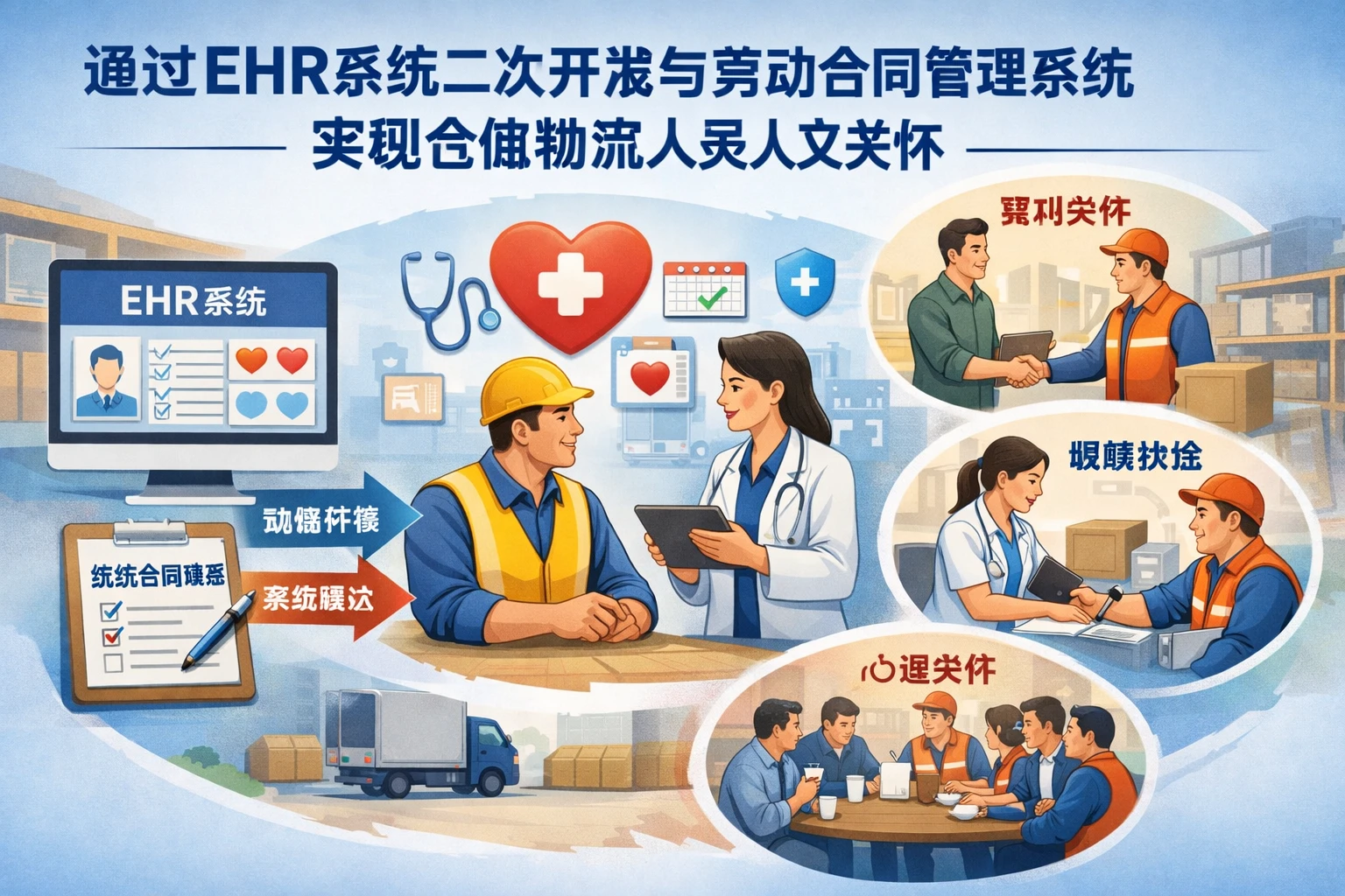 通过EHR系统二次开发与劳动合同管理系统实现仓储物流人员人文关怀